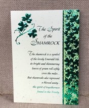 Vintage Ephemera The Spirit Of The Shamrock Greeting Card Religious Catholic - £2.21 GBP