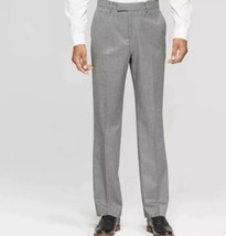 Goodfellow &amp; Co 30X30 Mens Thunder Gray Cotton Dress Pants Clasp With Zipper - £27.89 GBP