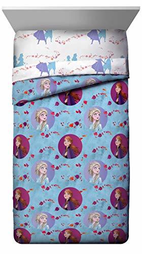 Jay Franco Disney Frozen 2 Sister Dots Twin Comforter, Blue - £35.37 GBP