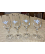 Wine Glasses Floral Design Gold Trim Stemware Liquor Brewiana Lot of 4 C... - $380.23 MXN