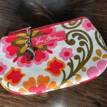 Vera Bradley Coin Purse Wallet in a orange, red and yellow floral pattern - $7.84