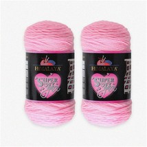 Pink Clouds Super Soft Yarn: 2 Skein Set (400g/14oz) - 100% Acrylic, Worsted-Ara - £45.06 GBP