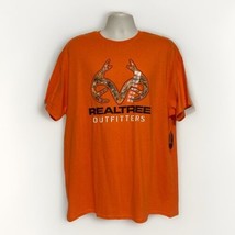 New With Tags Realtree Outfitters Logo Hunting T Shirt Size Xl Camo Antlers Orng - £9.91 GBP