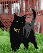 Pepita Needlepoint Canvas: Black Cat, 10&quot; x 11&quot; - £40.16 GBP+