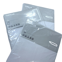 3 Pieces IKEA TUPPLUR Sheet Light Gray Twin 1 Flat and 2 Fitted Set Cotton NEW - £37.49 GBP