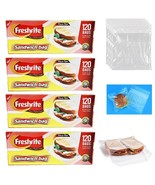 480 Fold Top Sandwich Snack Bags Food Storage Plastic Baggies Office Tra... - £27.23 GBP