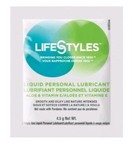 Lot of 25 LifeStyles Liquid Personal Lubricant Aloe &amp; Vitamin E 4.5g Pac... - $14.84