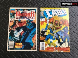 Marvel Vintage Comics The Punisher War Journal &amp; Cable 28 March 4 Aug 19... - £9.33 GBP