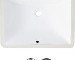 Elegant 18 1/4-Inch Ceramic Porcelain Rectangular Undermount Bathroom Sink, - $111.93
