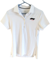 Peter Millar Womens S Polo Shirt E4 Wicking 50 UPF Vented White Golf 1/4 Button - £56.84 GBP