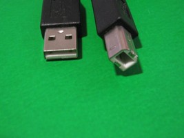HP High Speed USB 2.0 Type A Male to B Male 7ft Black USB Cable 089G-175... - $3.70