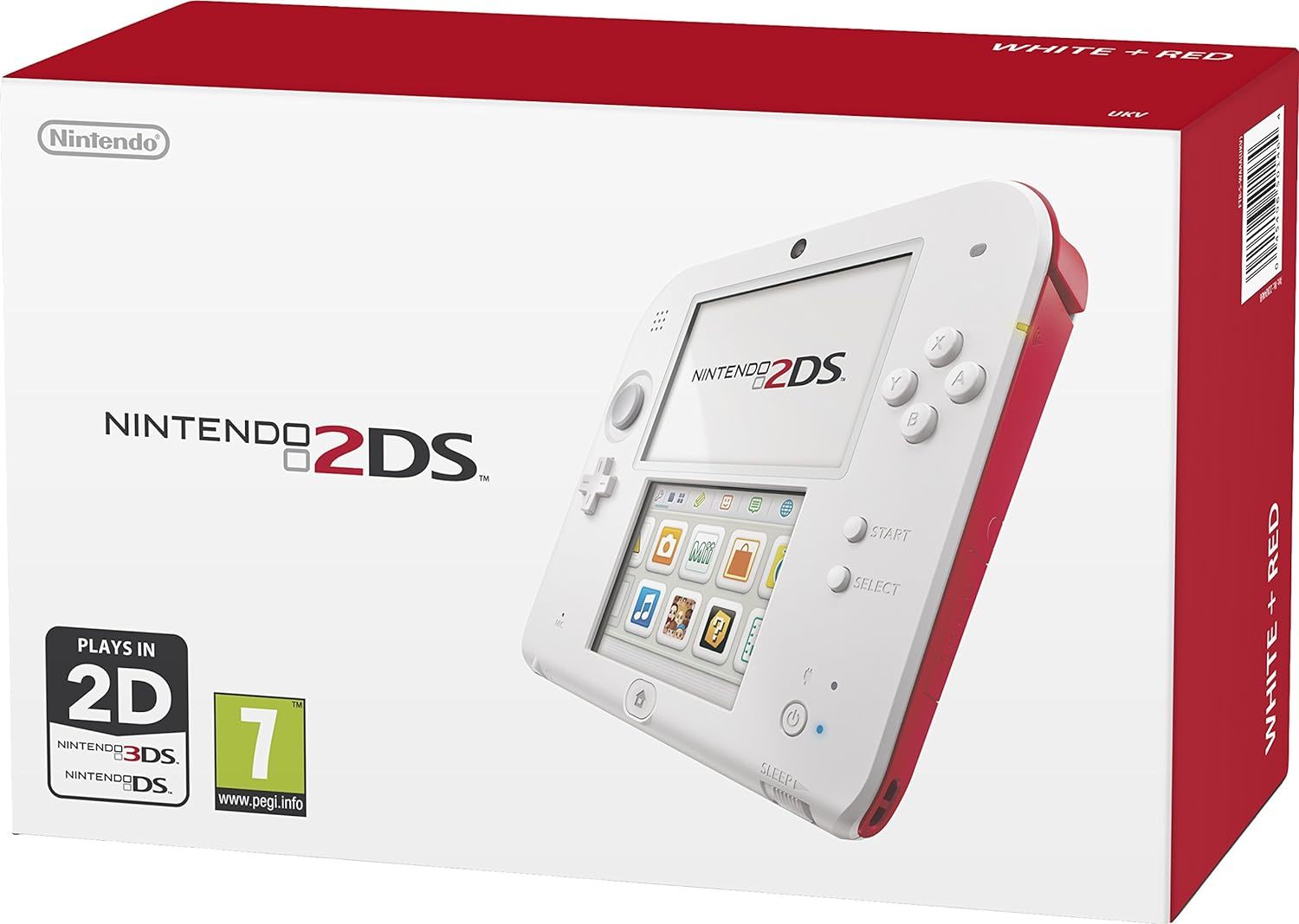 Nintendo Handheld Console 2Ds - White/Red - £169.84 GBP