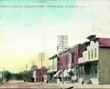 Vtg Cartolina 1908 Lincoln Avenue Ricerchi West North Lato Hinckley Illi... - $37.86