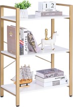 Bewishome 3 Tier Bookshelf Open Organizer, White Small Bookshelf For Small - £64.11 GBP