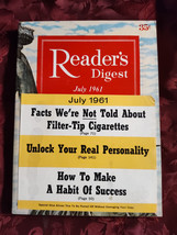 Readers Digest July 1961 Alan Shepard Jack Benny Maxwell Maltz James A. Michener - £7.35 GBP