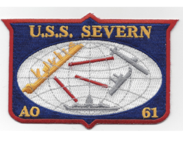 5&quot; NAVY USS AO-61 SEVERN CIMARRON CLASS FLEET OILER EMBROIDERED PATCH - £23.97 GBP