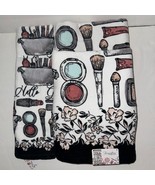 NWT Kassafina 4 Pc Velour Cotton Bath Towel Set But First Makeup Hello G... - $95.08 CAD