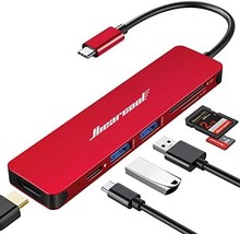 7-in-1 USB C Hub Adapter for HDMI and Multi-Port Connectivity in Green - $757.84 MXN