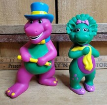 Vintage Barney &amp; Baby Bop 5” Fun-Time Toys 1993 Child Dimension Lyons Group  - £31.74 GBP