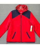 Active Studio Jacket Red Sporty Hooded Long Sleeves Full Zip Womens Size... - $17.10