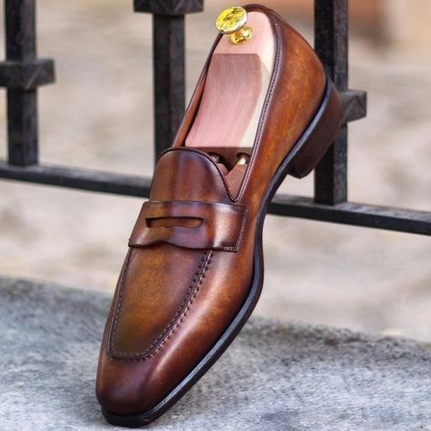 NEW Handmade Men brown leather loafers, Men slipons, Men's loafers shoes, Men st