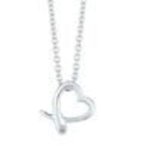 0.05Ct Moissanite Solitaire Heart Pendant Necklace in 14K White Gold Plated - £39.27 GBP