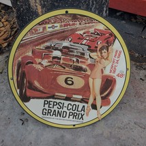 Vintage 1966 Pepsi-Cola Grand Prix British Empire Motor Club Porcelain Sign - $125.00