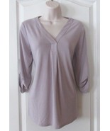 Adrianna Papell Solid L/S Modified VNeck Top BLUSH Womens Sz. S-XXL NWWT... - $454.31 MXN