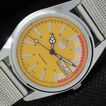 Vintage Refurbished Seiko 5 Automatic Japan Mens D/D Yellow Watch 528-a277001-11 - £31.41 GBP