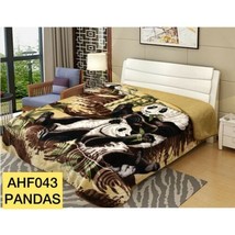 Pandas Bears Elegan Blanket With Sherpa Softy Thick And Warm 1 Pcs King Xl Size - £50.61 GBP