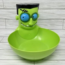 Halloween Motion Activated Frankenstein Crazy Spinning Eyes Monster Candy Bowl - £24.06 GBP
