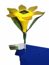 Solar Stake Yellow Flower ShapedSolar Light Landscape Lamp for Garden Ya... - $9.78