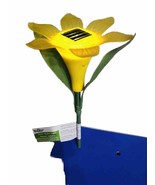 Solar Stake Yellow Flower ShapedSolar Light Landscape Lamp for Garden Ya... - $9.78