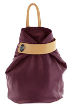 Storm London VITTORIA Backpack in Plum Camel Leather ONE SIZE (F117-13) - £67.71 GBP