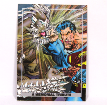 1992 SkyBox DC Doomsday Death of Superman Memorial Tribute Foil Insert Card S2 - £11.66 GBP