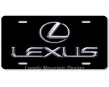 Lexus Inspired Art Gray on Black FLAT Aluminum Novelty Auto License Tag ... - £14.34 GBP
