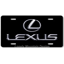 Lexus Inspired Art Gray on Black FLAT Aluminum Novelty Auto License Tag Plate - £14.32 GBP