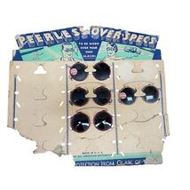 RARE Vtg Peerless Over-Spec ( Sunglasses) Display Plus 4PR Clip on 1930s... - $155.93