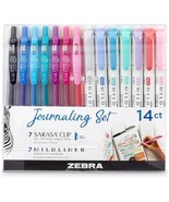Zebra Journaling Set Gel Ink Pens, Assorted Colors, 14 Pack - $457.31 MXN