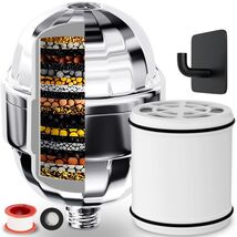 Shower Head Filter Vitamin C Hard Water Remove Chloride Heavy Metals - $266.32 MXN Shower Head Filter Vitamin C Hard Water Remove Chloride Heavy Metals - $266.32 MXN