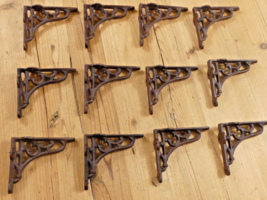 12 Antique Style Brace Wall Bracket Cast Iron Brackets SMALL 3 1/2&quot; X 4 ... - $46.99