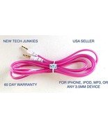 5 Pack 3.5 mm Jack Flat Male to Male Stereo Aux Cables for Home and Car - $6.50