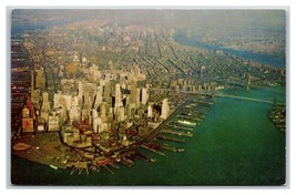 Aerial View New York City NY NYC American Airlines Issue UNP Chrome Postcard L18 - £3.90 GBP