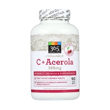 365 Whole Foods Market Supplements, C + Acerola Chewable 90 Vegan Tablets     - £29.02 GBP