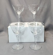 Vintage Libbey Priscilla Champagne Coupe Saucers Tall Sherbet Glasses (Set of 4) - $29.70