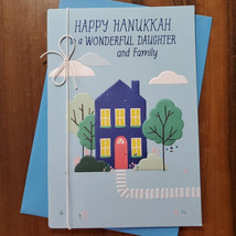 Hanukkah Jewish Holidays Greeting Card Family Festival Lights Faith Free... - $3.92