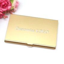 Free Engrave Business Card Case Customize LOGO  Box Stainless Steel Aluminum Hol - £111.63 GBP