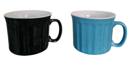 Royal Norfolk Black Or Blue Jumbo Flared Ceramic Mugs, 20-oz.  Color To Choose - £11.74 GBP