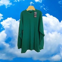 Men&#39;s Basic Solid Green Crew Neck Long Sleeve Thermal T-Shirt Size 3X by Solo  - £16.58 GBP