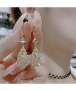 diamond dangle earrings + Free red heart earrings - £15.80 GBP